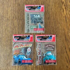 Disney Pixar Cars Stickers 3 Packs McQueen Tow Mater Sarge Scrapbook NWT Sealed